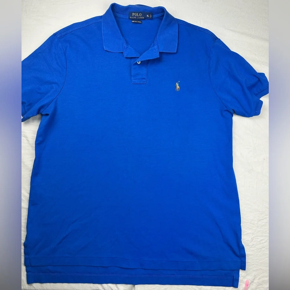 Polo Ralph Lauren Men's Pima soft touch Blue Polo Shirt size XL